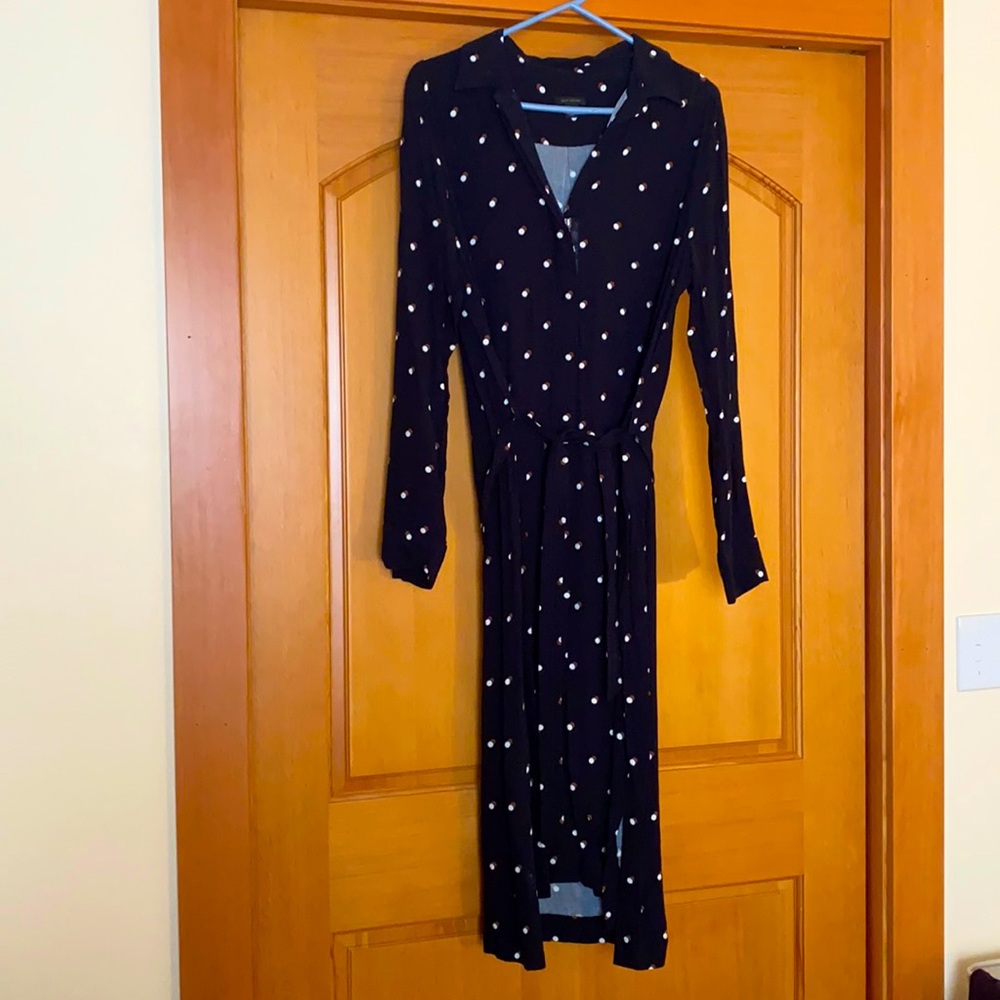 Ann Taylor front zip up dress with tie